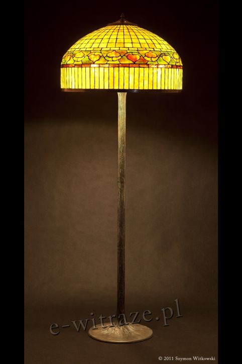 lampa witrażowa tiffany - Złota kopuła